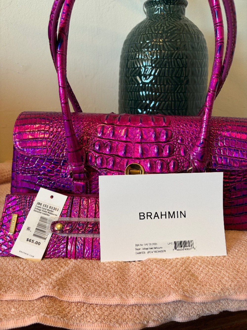 THE ULTIMATE VOLTAGE SET: Brahmin Dayan Satchel + NWT Wallet